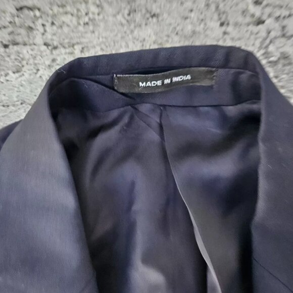 Chaps Men Blazer Black Sport Coat Wook jacket Gold Tone Button Size 42L - Picture 5 of 12